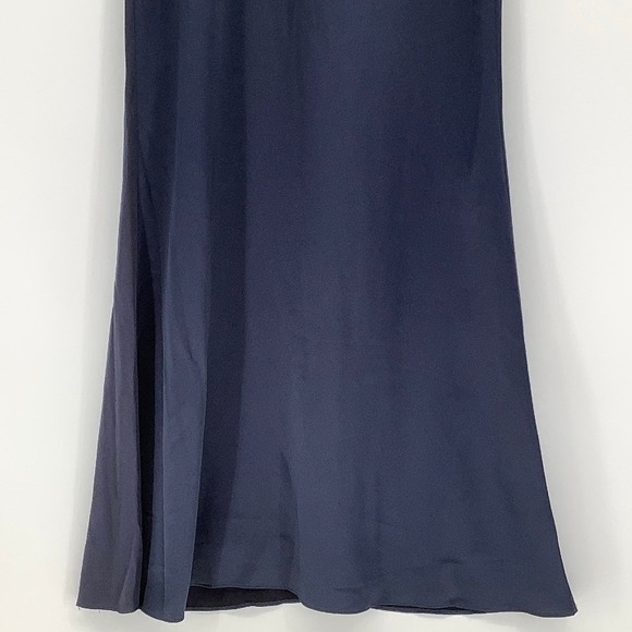 NEW! Dessy Collection Size 14 Charmeuse Trumpet Midnight Dress $242 msrp I21-13 - Picture 8 of 11